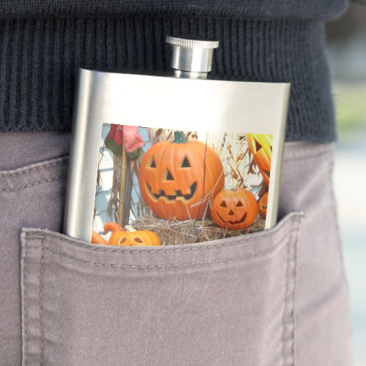 Pompoen halloween jack o lantaarn oranje pompoenen flacon (Voorbeeld)