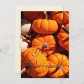 Pompoen halloween jack o lantaarn oranje pompoenen kaart (Voorkant / Achterkant)