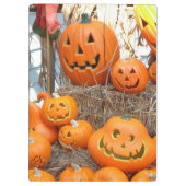 Pompoen halloween jack o lantaarn oranje pompoenen klembord (Achterkant)