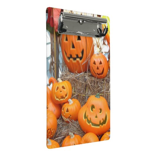 Pompoen halloween jack o lantaarn oranje pompoenen mini klembord (Schuin)