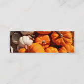 Pompoen halloween jack o lantaarn oranje pompoenen mini visitekaartje (Achterkant)