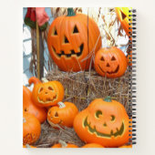 Pompoen halloween jack o lantaarn oranje pompoenen notitieboek (Achterkant)