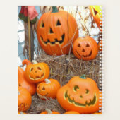 Pompoen halloween jack o lantaarn oranje pompoenen planner (Achterkant)