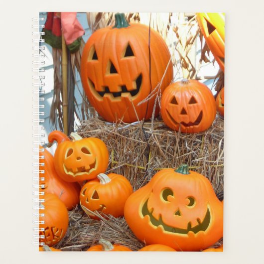 Pompoen halloween jack o lantaarn oranje pompoenen planner (Voorkant)