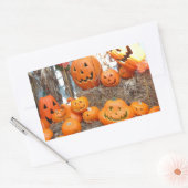 Pompoen halloween jack o lantaarn oranje pompoenen rechthoekige sticker (Envelop)