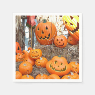 Pompoen halloween jack o lantaarn oranje pompoenen servet