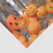 Pompoen halloween jack o lantaarn oranje pompoenen tissuepapier (Detail)