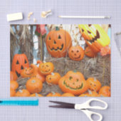 Pompoen halloween jack o lantaarn oranje pompoenen tissuepapier (Craft)