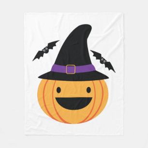 Pompoen Halloween Jack O Lantern Vleermuis Fleece Deken