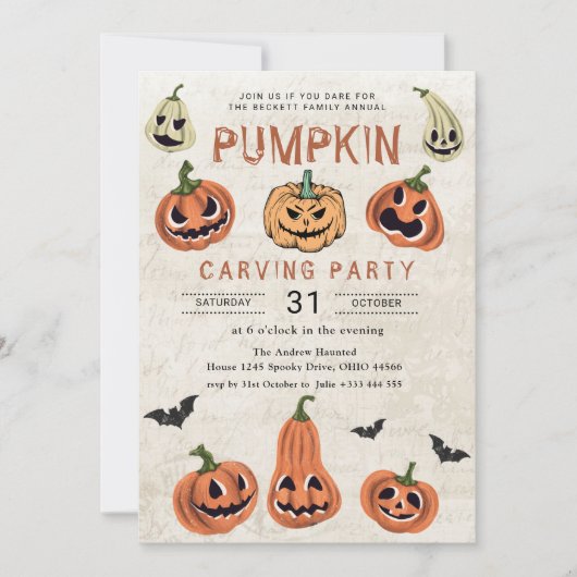 POMPOEN Halloween Kaart (Voorkant)
