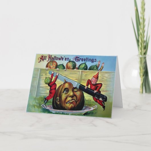pompoen Halloween Kaart (Voorkant)