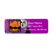 Pompoen Halloween maan Etiket (Voorkant)