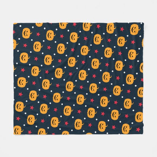 Pompoen Halloween Naadloos Patroon Fleece Deken (Voorkant (Horizontaal))