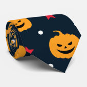 Pompoen Halloween Naadloos Patroon Stropdas (Opgerold)