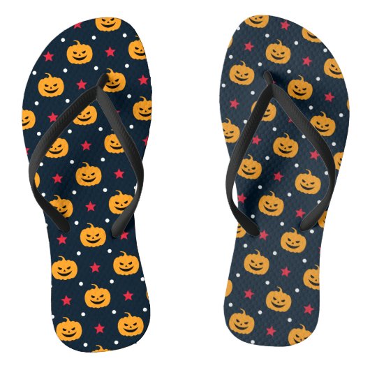 Pompoen Halloween Naadloos Patroon Teenslippers (Voetbed)