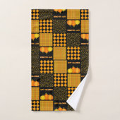 Pompoen Halloween Patchwork Patroon Bad Handdoek (Handdoek)