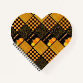 Pompoen Halloween Patchwork Patroon Notitieboek (Voorkant)
