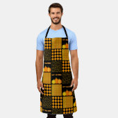 Pompoen Halloween Patchwork Patroon Schort (Gedragen)