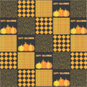 Pompoen Halloween Patchwork Patroon Sticker (Voorkant)