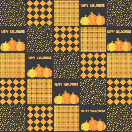 Pompoen Halloween Patchwork Patroon Sticker (Voorkant)