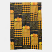 Pompoen Halloween Patchwork Patroon Theedoek (Verticaal)