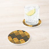 Pompoen Halloween Patchwork Patroon Zandsteen Onderzetter (Zijkant)