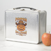 Pompoen Halloween Pret Jack Lantern Cowboy Hoed Vl (In situ)