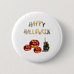 Pompoen Halloween Ronde Button 5,7 Cm