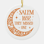 Pompoen Halloween Salem 1692 Ze misten er een Keramisch Ornament (Voorkant)