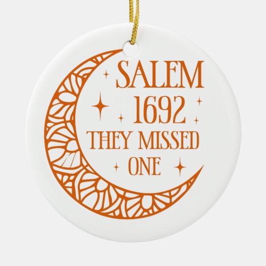 Pompoen Halloween Salem 1692 Ze misten er een Keramisch Ornament (Voorkant)
