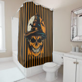 pompoen/Halloween/schedel/spooky Douchegordijn (In situ)