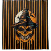 pompoen/Halloween/schedel/spooky Douchegordijn (Voorkant)