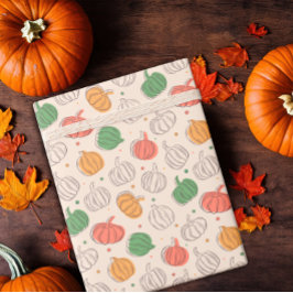 Pompoen Halloween sinaasappel geel groen Cadeaupapier
