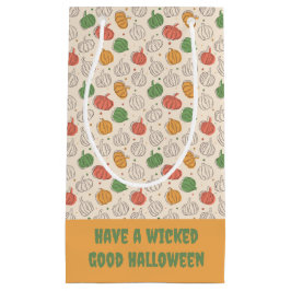 Pompoen Halloween sinaasappel geel groen Klein Cadeauzakje