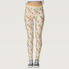 Pompoen Halloween sinaasappel geel groen Leggings