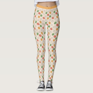 Pompoen Halloween sinaasappel geel groen Leggings
