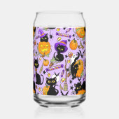 Pompoen Halloween Snoep Black Cats Blikvorm Glas (Links)