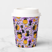 Pompoen halloween Snoep Black Cats Papieren Bekers (Achterkant)