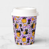 Pompoen halloween Snoep Black Cats Papieren Bekers (Rechts)