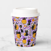 Pompoen halloween Snoep Black Cats Papieren Bekers (Voorkant)