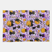 Pompoen Halloween Snoep Black Cats Theedoek (Horizontaal)