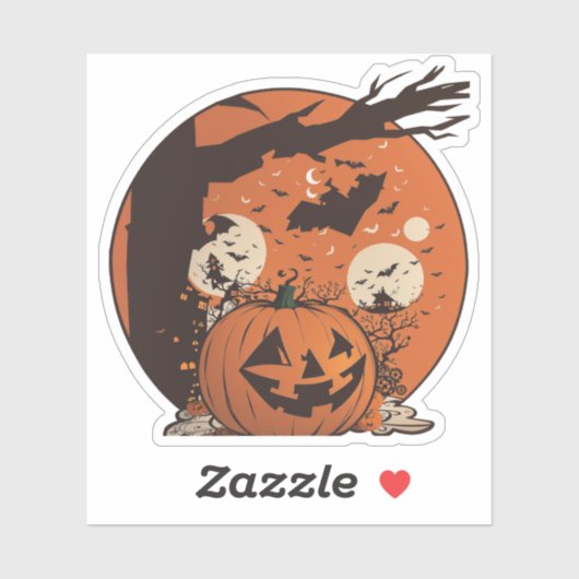  pompoen Halloween Sticker (Vel)