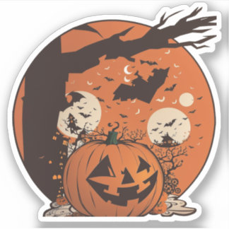 pompoen Halloween Sticker