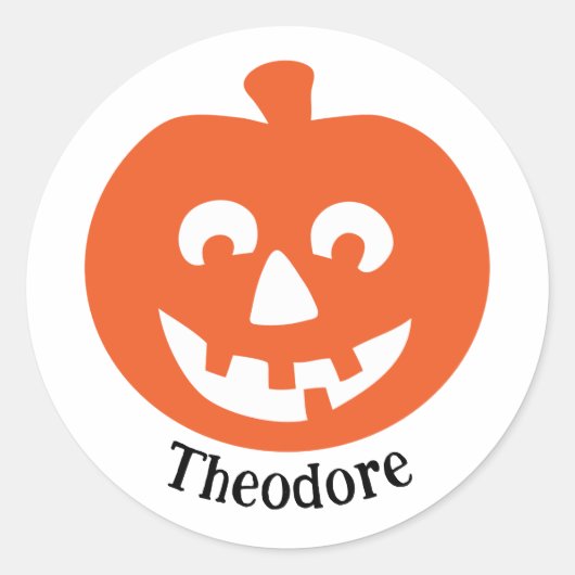 Pompoen Halloween Sticker (Voorkant)