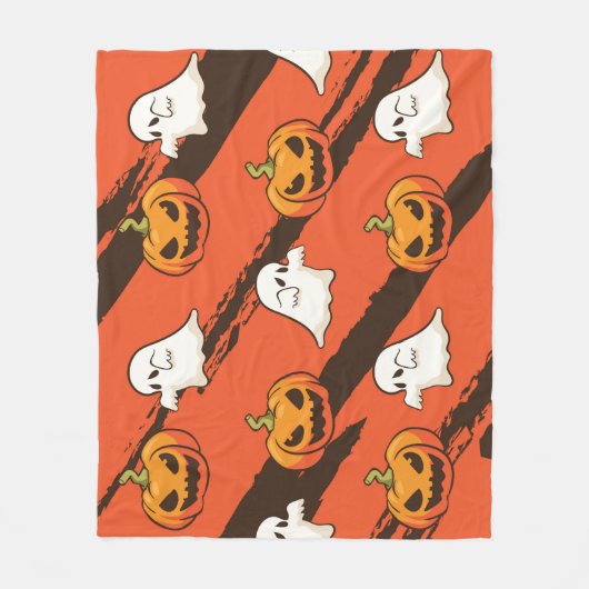 Pompoen Halloween thema, naadloos patroon. Fleece Deken (Voorkant)