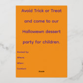 Pompoen Halloween Uitnodiging (Achterkant)