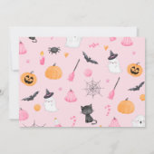 Pompoen Halloween verjaardagsfoto bedankkaart Kaart (Achterkant)