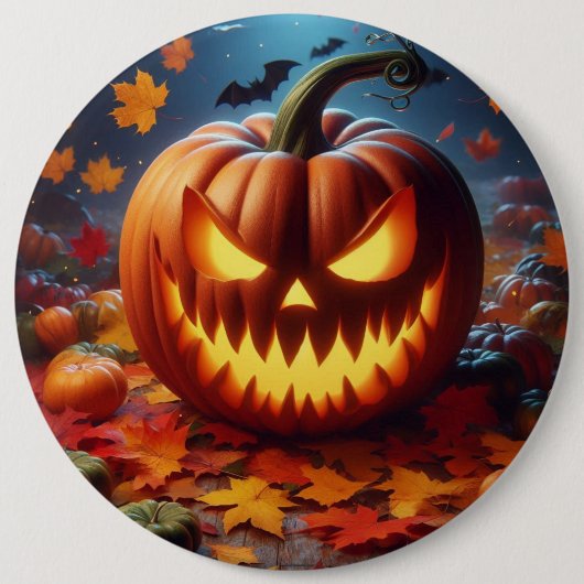 pompoen/Halloween/vleermuis spooky Ronde Button 6,0 Cm (Voorkant)