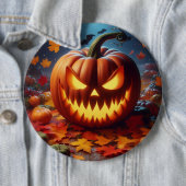 pompoen/Halloween/vleermuis spooky Ronde Button 6,0 Cm (In situ)