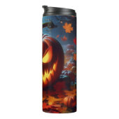 pompoen/Halloween/vleermuis spooky Thermosbeker (Geroteerd rechts)